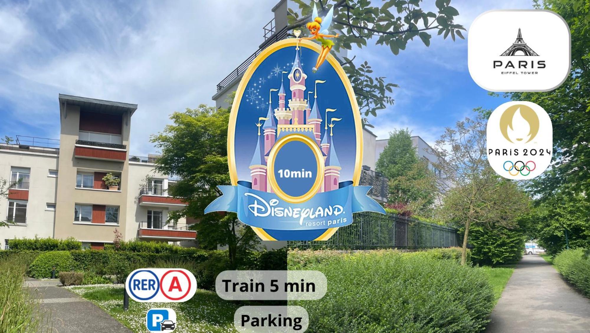 Appartement Family Terrasse 6-7Pers Proche Disney Et Gare Монтеврен Экстерьер фото